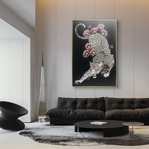 The Pathfinder's Gaze - Leopard Premium Wall Art