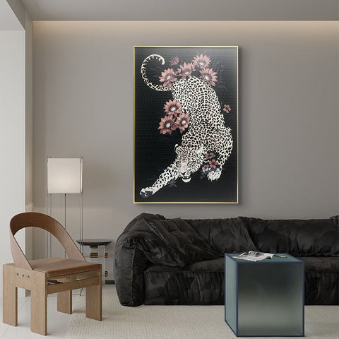 The Pathfinder's Gaze - Leopard Premium Wall Art