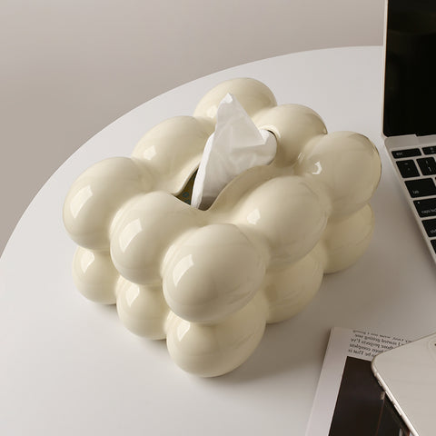 Bubbly Twist Ceramic Tissue Box