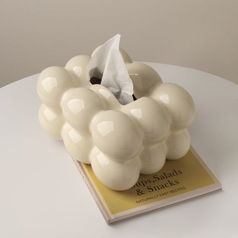 Bubbly Twist Ceramic Tissue Box