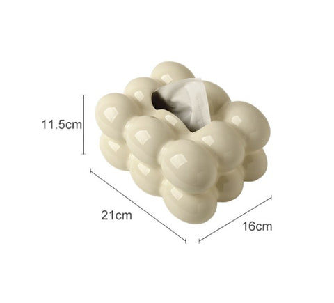 Bubbly Twist Ceramic Tissue Box