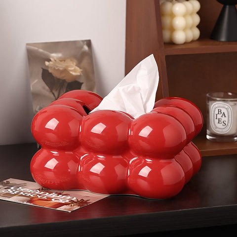 Bubbly Twist Ceramic Tissue Box