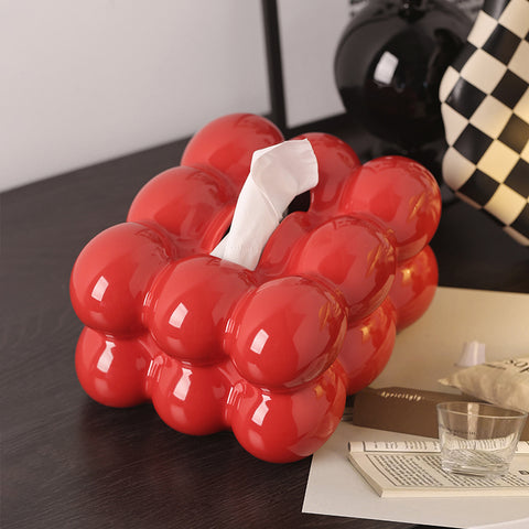 Bubbly Twist Ceramic Tissue Box