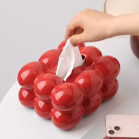 Bubbly Twist Ceramic Tissue Box