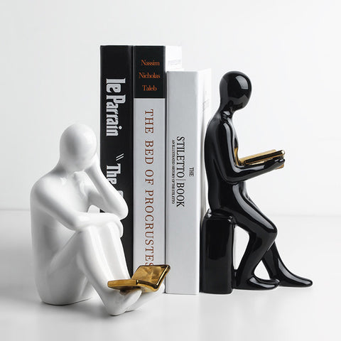 The Pages of Possibility Table Showpiece & Bookend - Black & White (Set of 2)