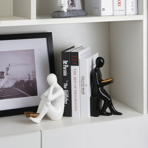 The Pages of Possibility Table Showpiece & Bookend - Black & White (Set of 2)