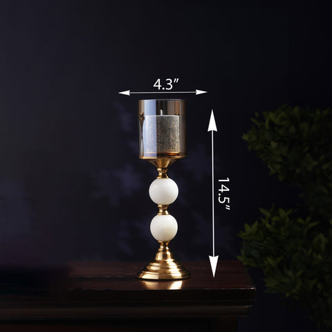 The Spheres of Success - Golden Metal Candle Holder