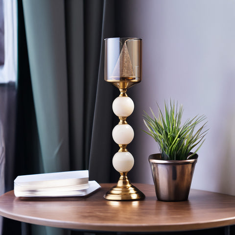 The Spheres of Success - Golden Metal Candle Holder