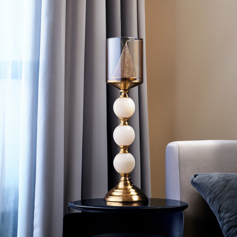 The Spheres of Success - Golden Metal Candle Holder