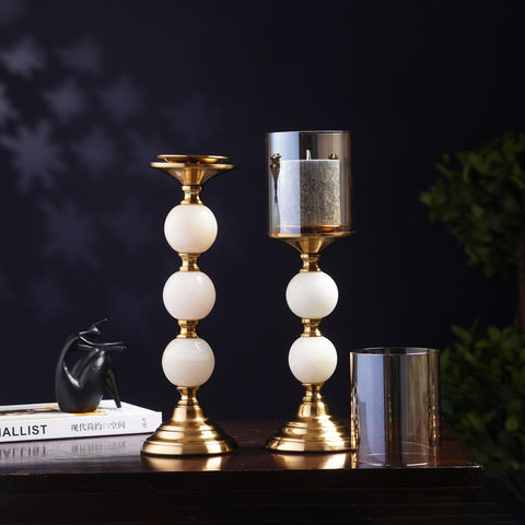 The Spheres of Success - Golden Metal Candle Holder