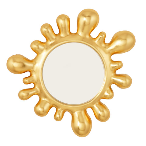 Splash of Gold - Gold Finish Luxury Wall Mirror ~ 3 ft x 2.5 ft