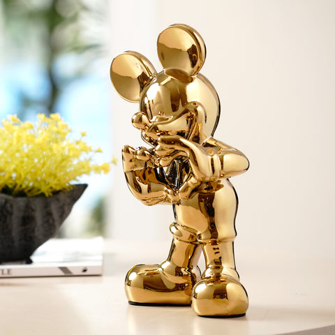 Showpiece Glimpses of Innocence : Ceramic Mickey Mouse Table Showpiece - Gold