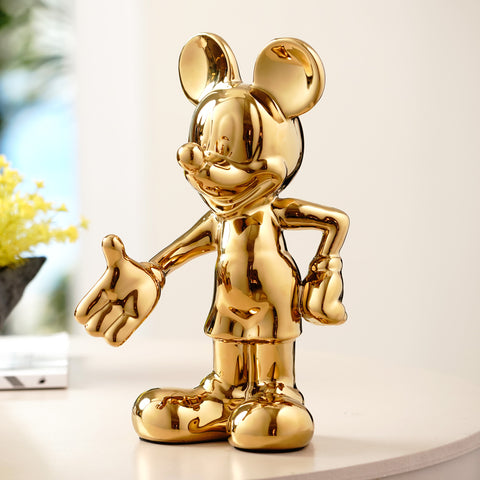 Showpiece Glimpses of Innocence : Ceramic Mickey Mouse Table Showpiece - Gold