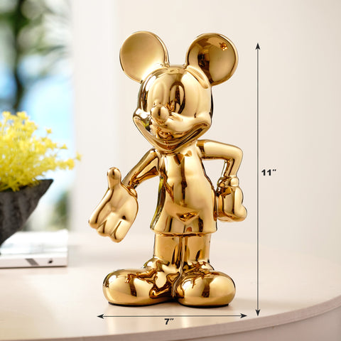 Glimpses of Innocence : Ceramic Mickey Mouse Table Showpiece - Gold