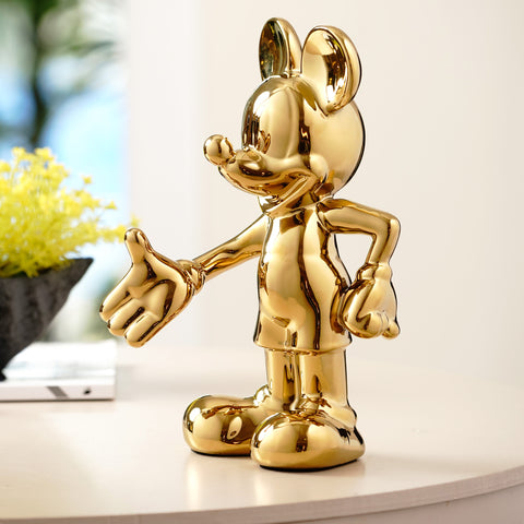 Glimpses of Innocence : Ceramic Mickey Mouse Table Showpiece - Gold