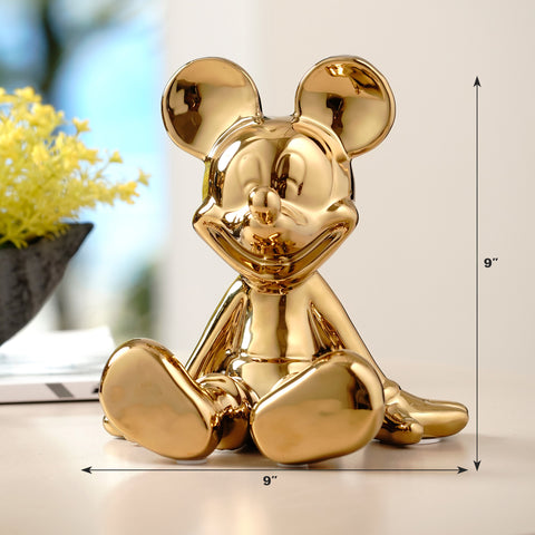 Glimpses of Innocence : Ceramic Mickey Mouse Table Showpiece - Gold