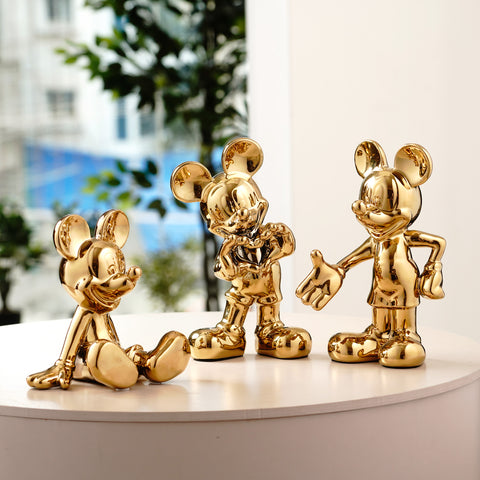 Glimpses of Innocence : Ceramic Mickey Mouse Table Showpiece - Gold