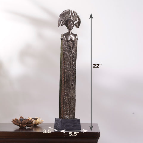 Sacred Keepers : Metal Human Table Showpieces (Set of 2)