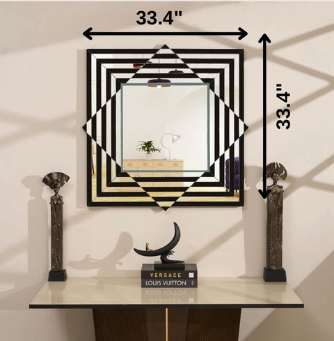 Dizzying Diamond - Premium Wall Mirror ~ 2.8 ft x 2.8 ft