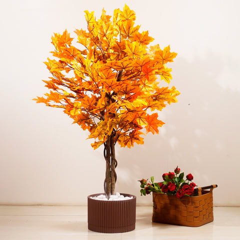 Maple Majesty - 4 Feet Tall Artificial Autumn Maple Plant