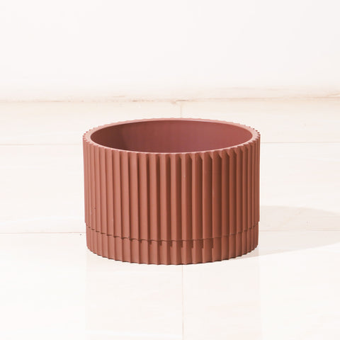 Red Clay Radiance: Brick Red Plant Pot