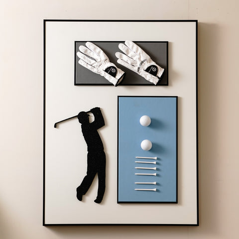 Champions' Journey - Golf Inspired Sports Theme Vertical Framed Wall Art