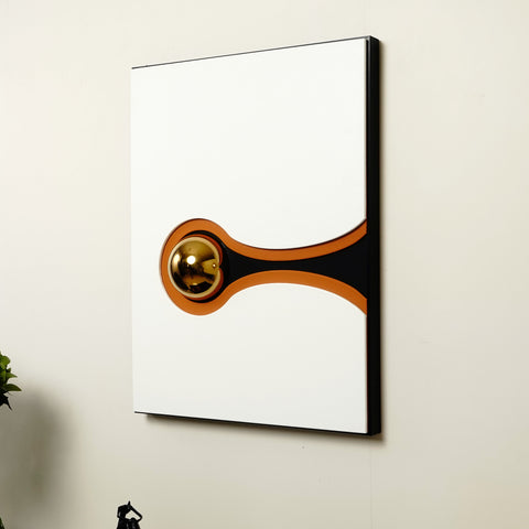 Chromatic Harmonies - Orange, Black & Gold Modern Abstract Wall Art