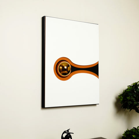 Chromatic Harmonies - Orange, Black & Gold Modern Abstract Wall Art