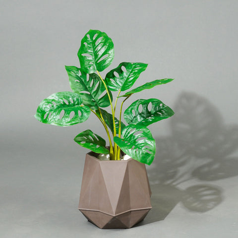 Frosty Monstera Haven - Short Artificial Plant - Style 1