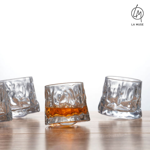 Rotating Rhyna - Tumbler Whiskey Glasses Set (160 ml)