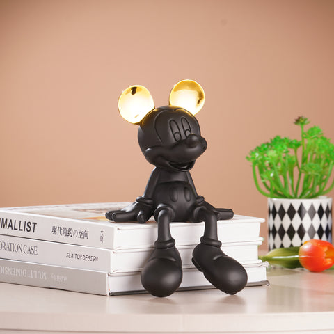 Glimpses of Innocence : Resin Mickey & Minnie Mouse Table Showpiece - Black & Gold