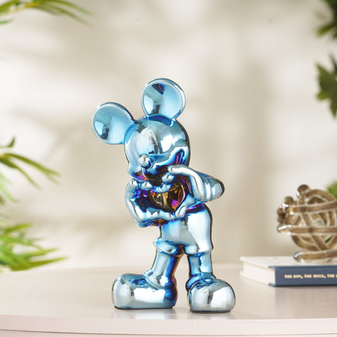 Glimpses of Innocence : Ceramic Mickey Mouse Table Showpiece - Electric Blue