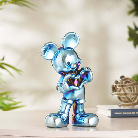 Glimpses of Innocence : Ceramic Mickey Mouse Table Showpiece - Electric Blue