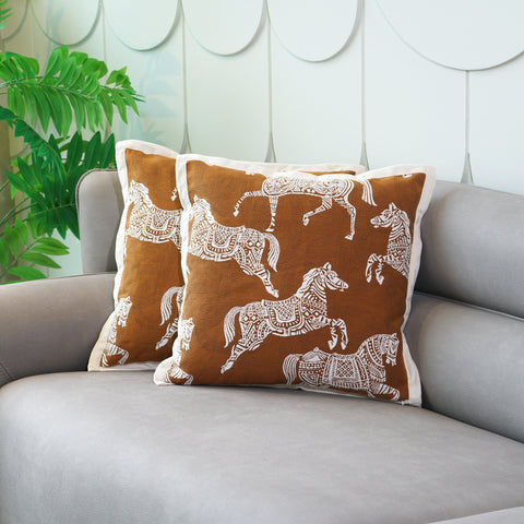 Galloping Grace - Cotton Cushion Cover