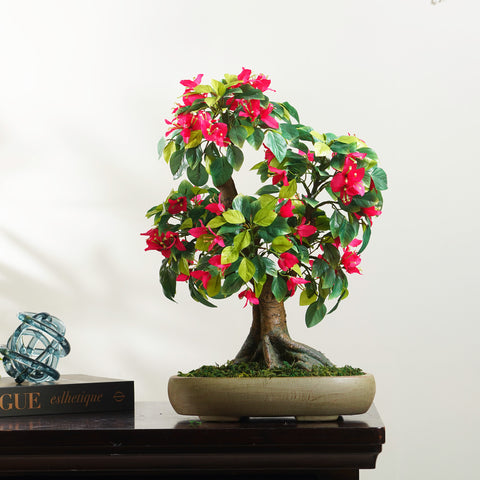 Blossoms of Bliss ~ Small Artificial Bougainvillea Plant ~ 1.5 Feet Tall