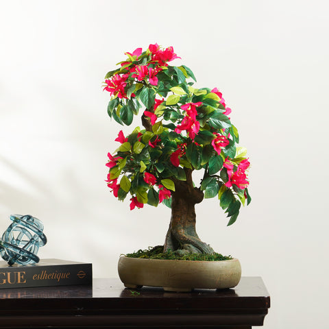 Blossoms of Bliss ~ Small Artificial Bougainvillea Plant ~ 1.5 Feet Tall