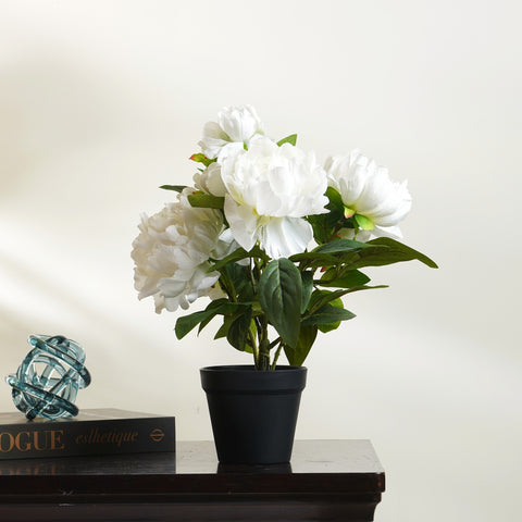 Winter's Bloom - Peony Artificial Plant ~ 1.5 Feet Tall