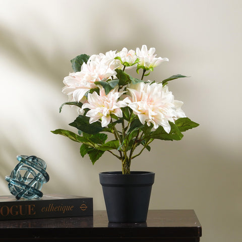 Peach Petal - Dahlia Artificial Plant ~ 1.5 Feet Tall