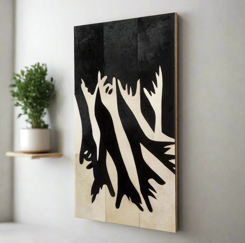 Reaching Beyond - Bovine Leather Wall Art (5 ft x 3 ft)