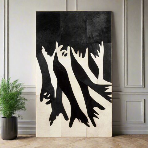 Reaching Beyond - Bovine Leather Wall Art (5 ft x 3 ft)