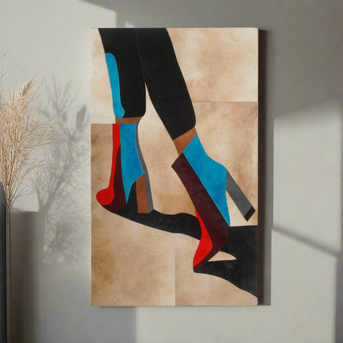 The Femme Stride - Bovine Leather Wall Art ( 5 ft x 3 ft)