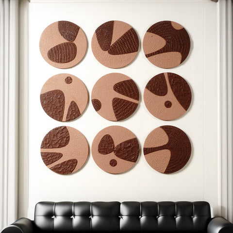 Dune Drift Earthy Wall Art (Set of 9)