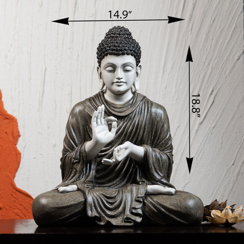 Serene Blessing - Hand Painted Buddha Statue - Style 3 - 1.6 Feet