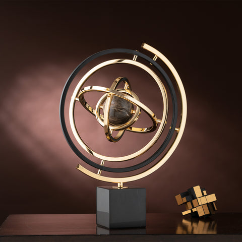 Showpiece Columbus’ Compass - Table Showpiece - Metal & Marble