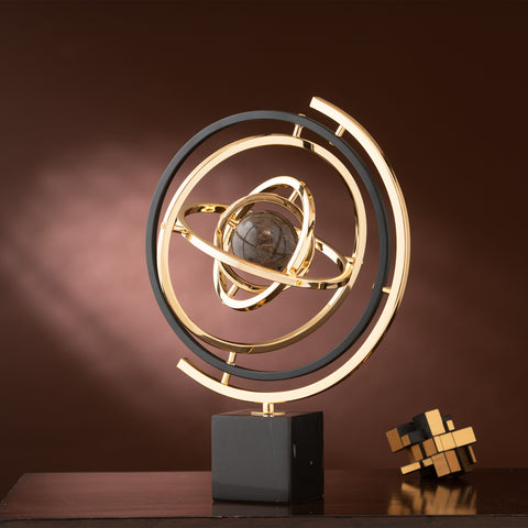 Showpiece Columbus’ Compass - Table Showpiece - Metal & Marble