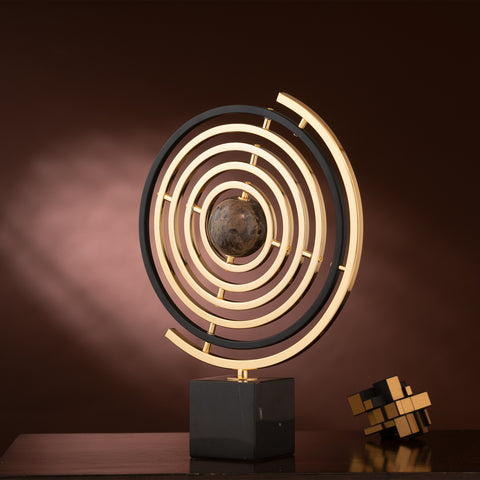 Showpiece Columbus’ Compass - Table Showpiece - Metal & Marble