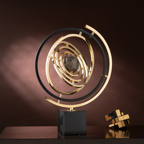 Showpiece Columbus’ Compass - Table Showpiece - Metal & Marble