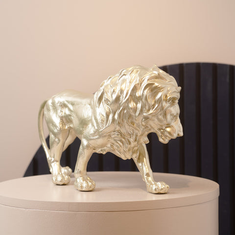 Showpiece The Noble Emperor - Lion Table Showpiece - Gold